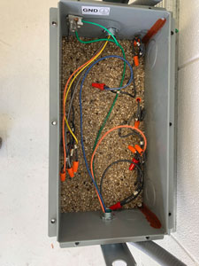 Custom transformer, taking US voltage & transforming it to the voltage the motor was designed for
