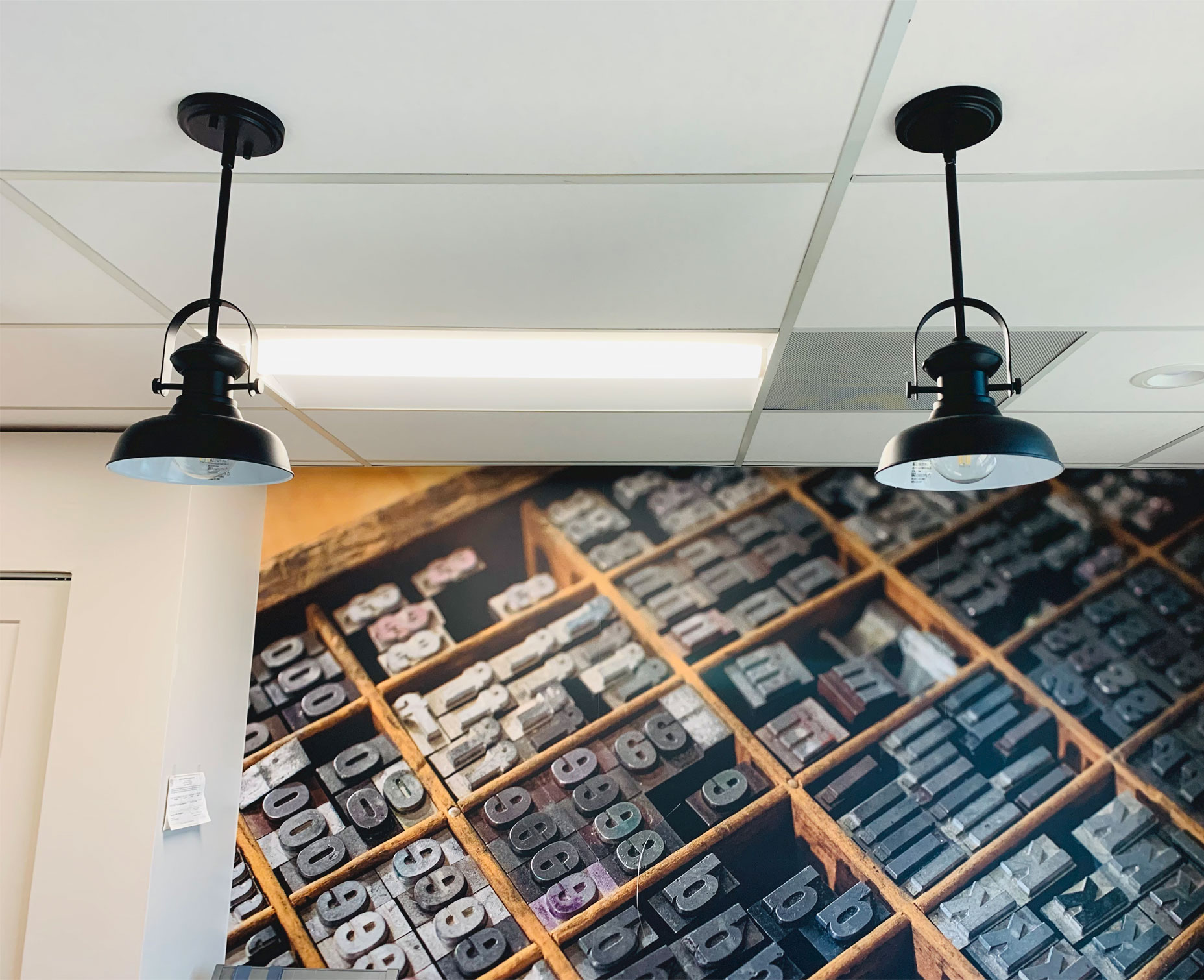 New LED lighting for the Pickens Progress front lobby